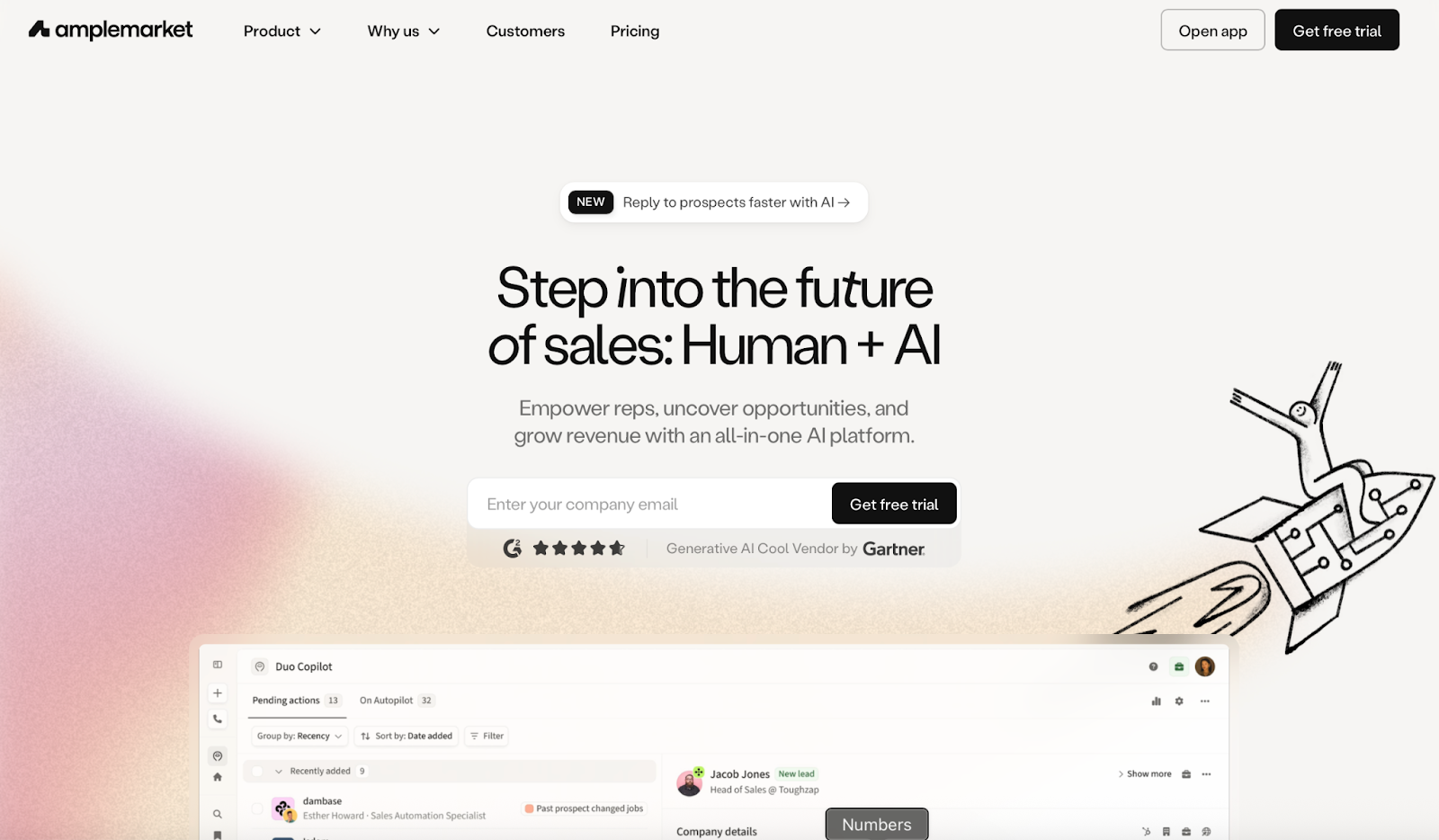 Amplemarket Homepage