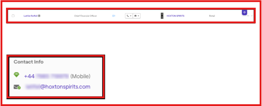 Diamond data by Cognism
