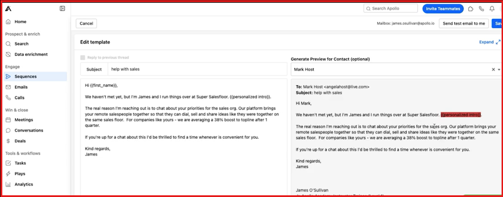 Apollo sequences set up