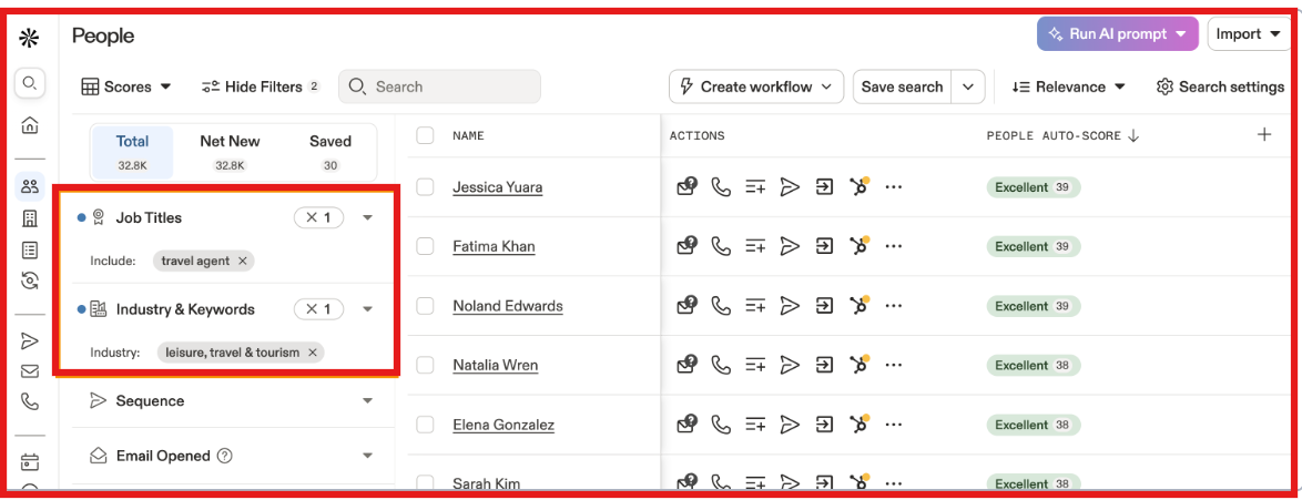 Go to the people section on Apollo