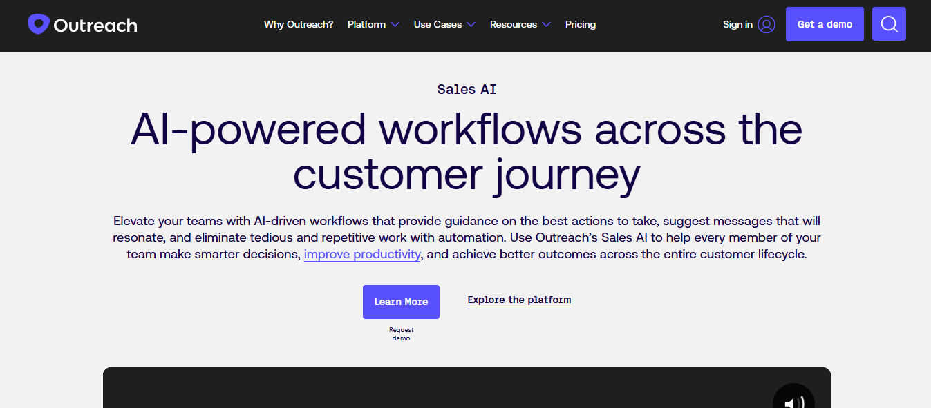  Outreach AI homepage