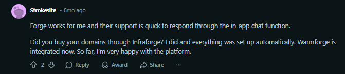 User experience using Salesforge