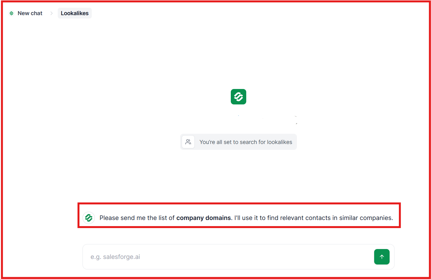 Find lookalike audience with Leadsforge