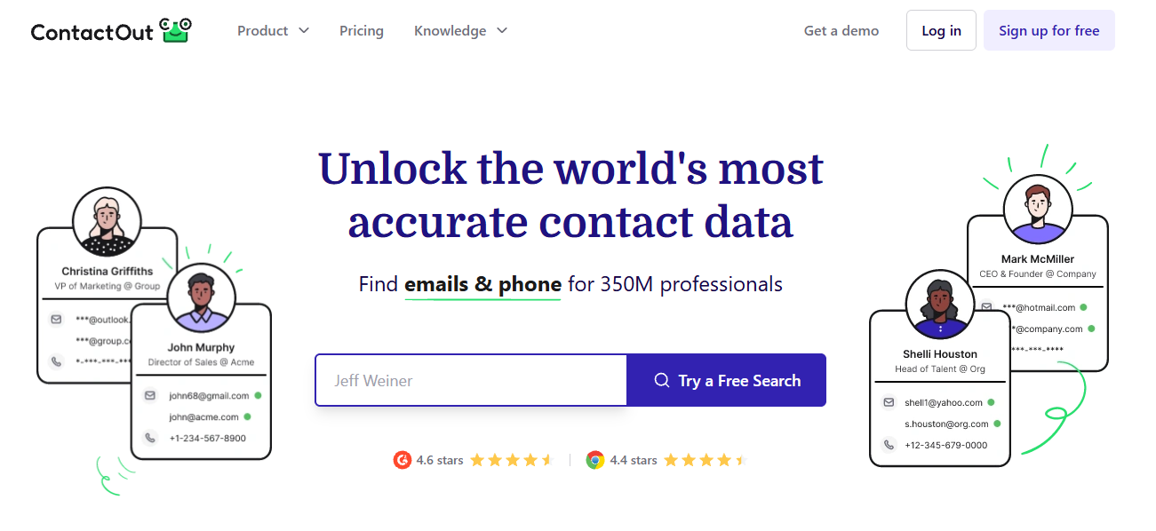 ContactOut homepage