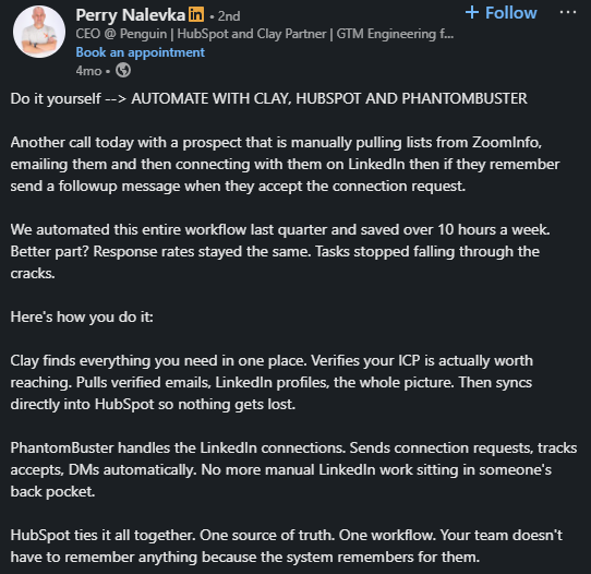 User experience using Phantombuster