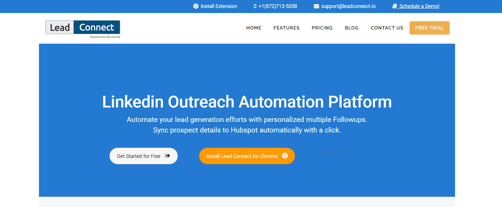 LeadConnect homepage