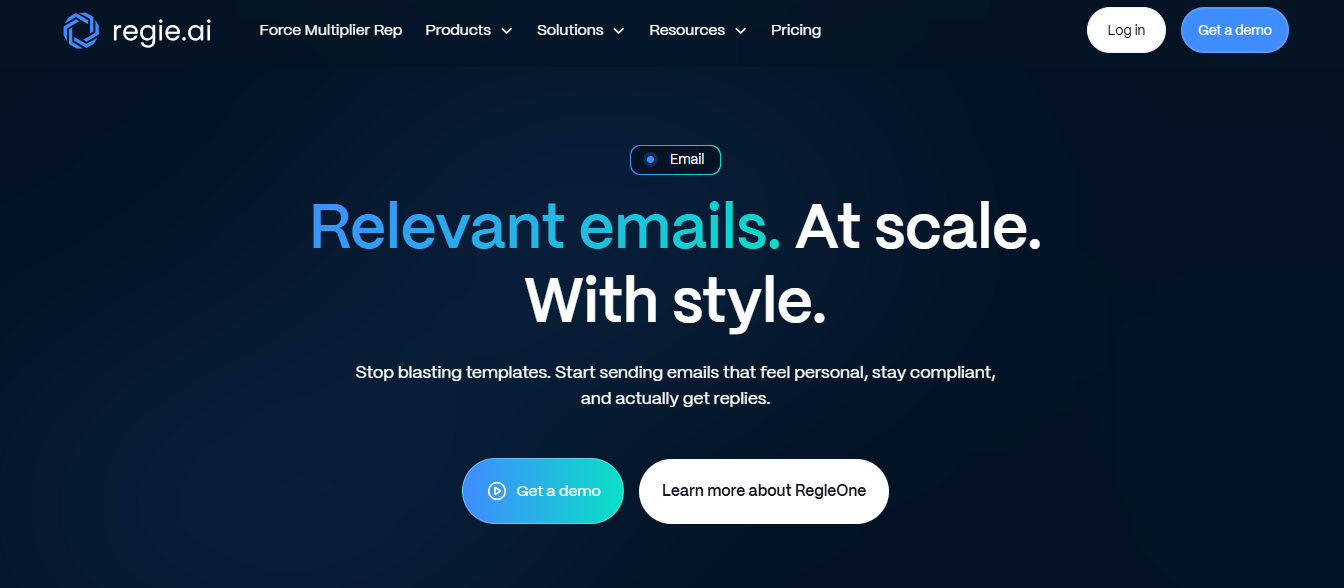 Regie AI Homepage