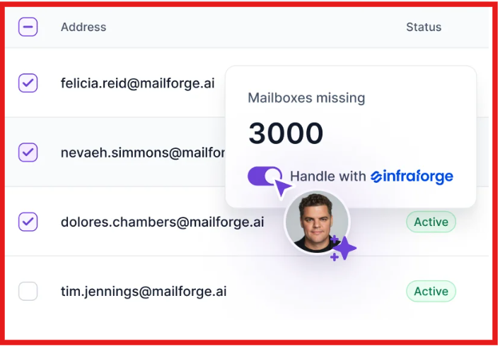 Connect mailboxes on Agent Frank