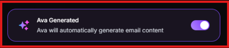 Ava generates personalized emails