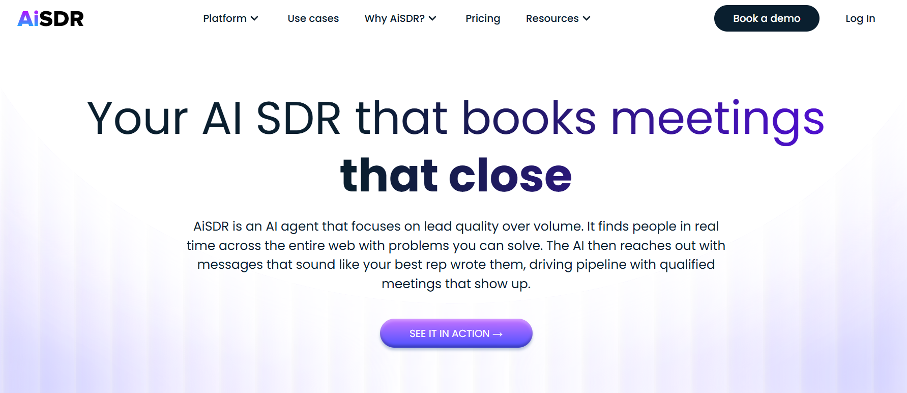 AiSDR homepage
