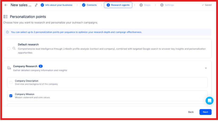 Personalization points for Jason AI