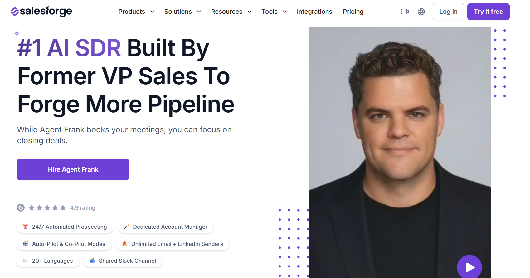 Agent Frank homepage