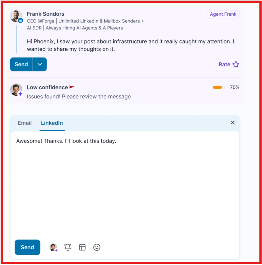 Preview the outreach sequence