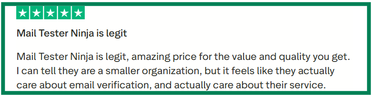 Mailtester.ninja trustpilot review about price