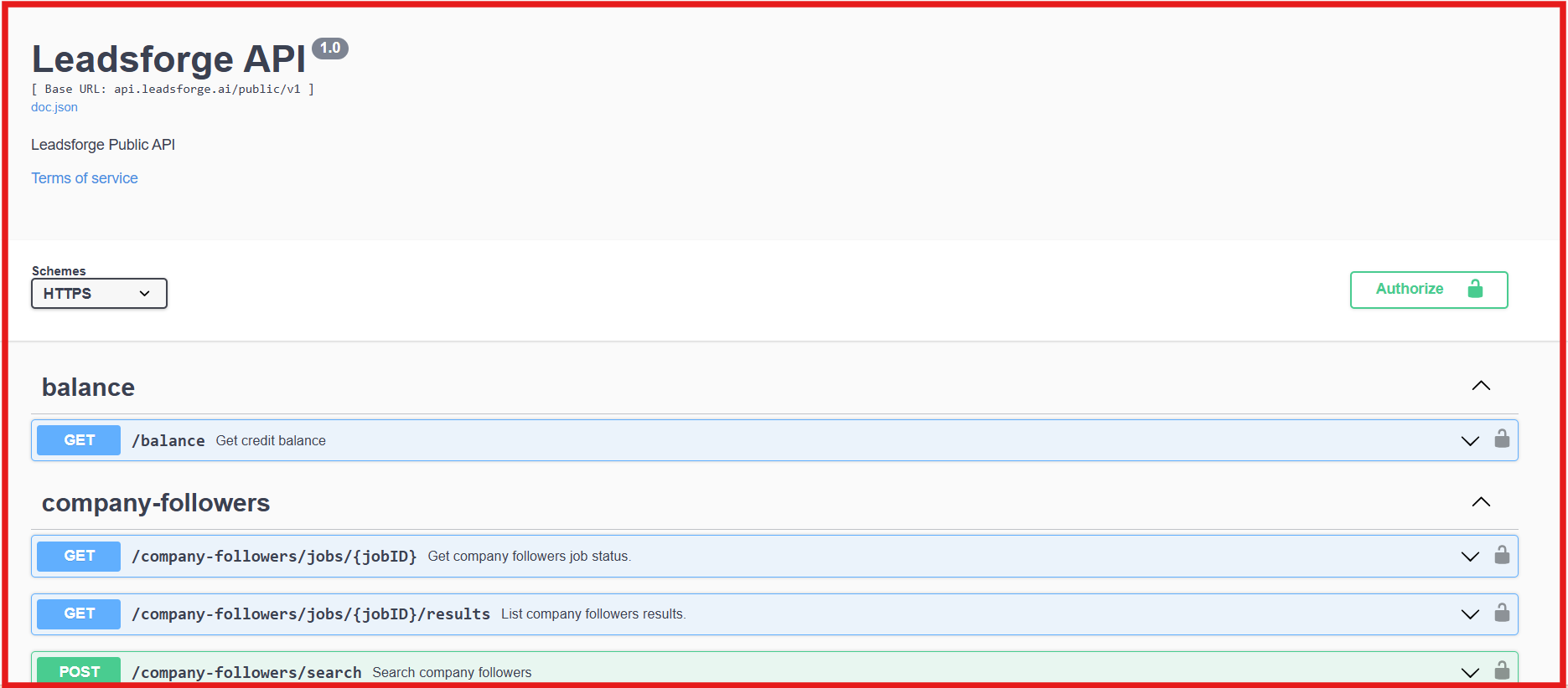 Leadsforge API