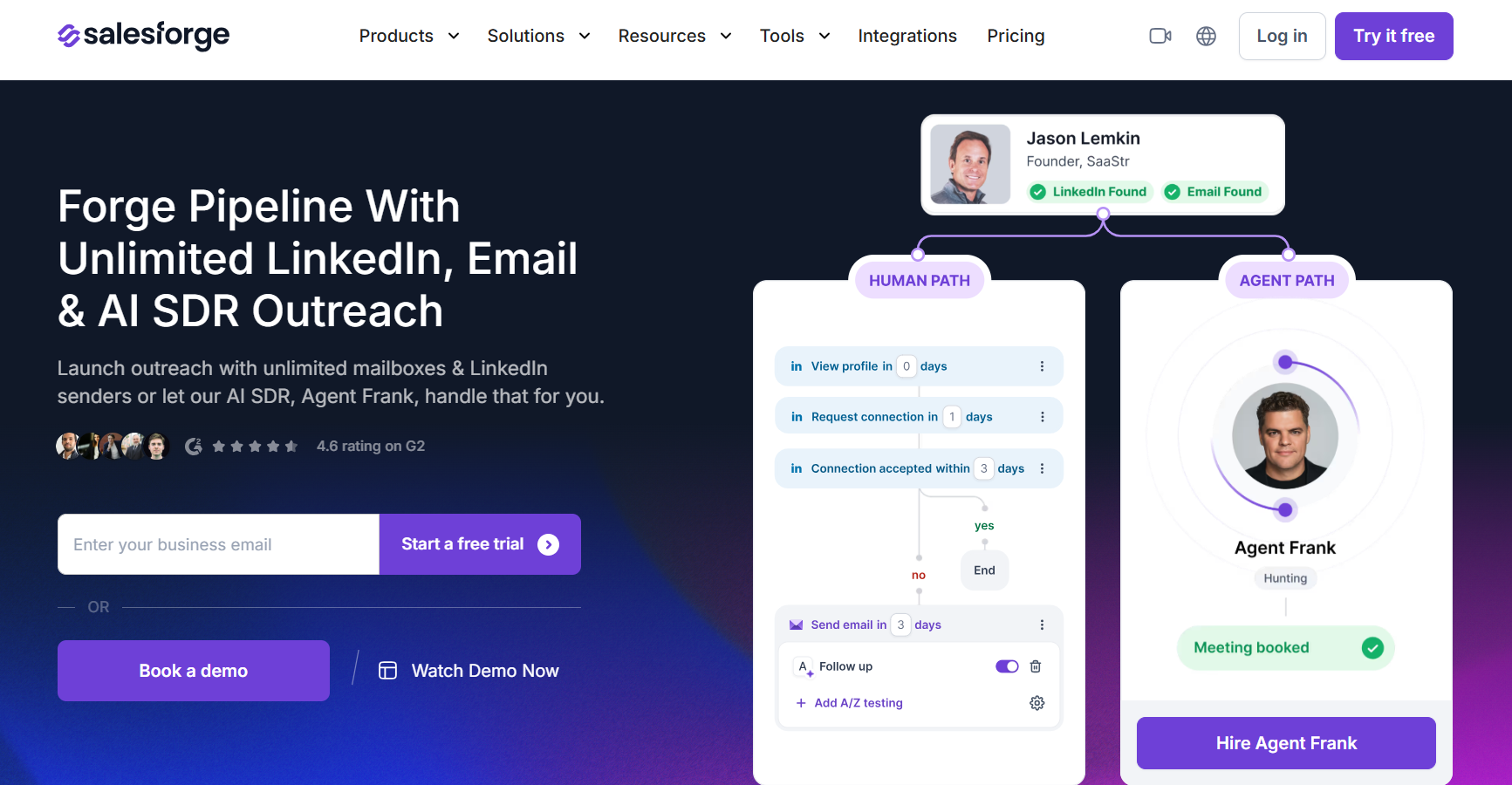 Salesforge homepage