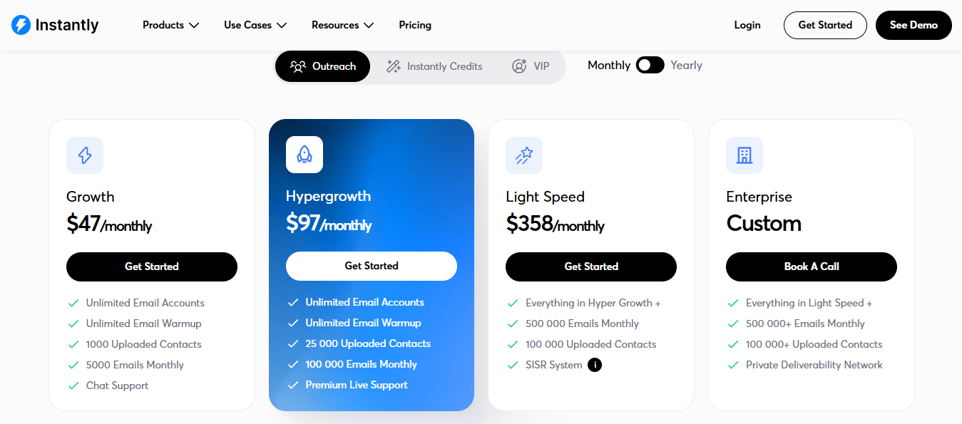 Instantly AI Pricing