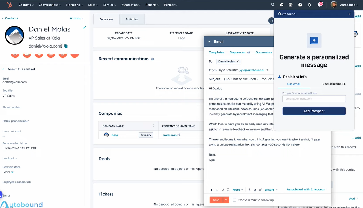 Autobound Chrome Extension