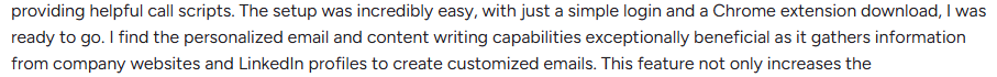 User review