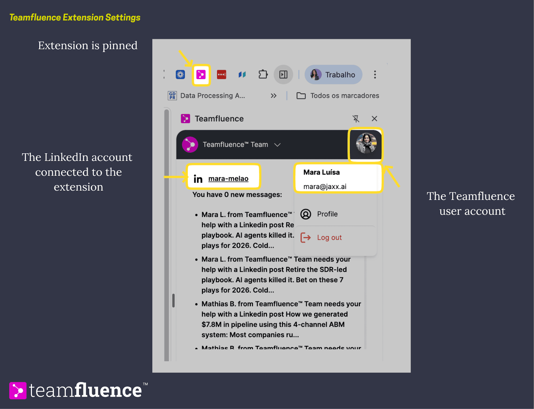 Teamfluence Chrome Extension