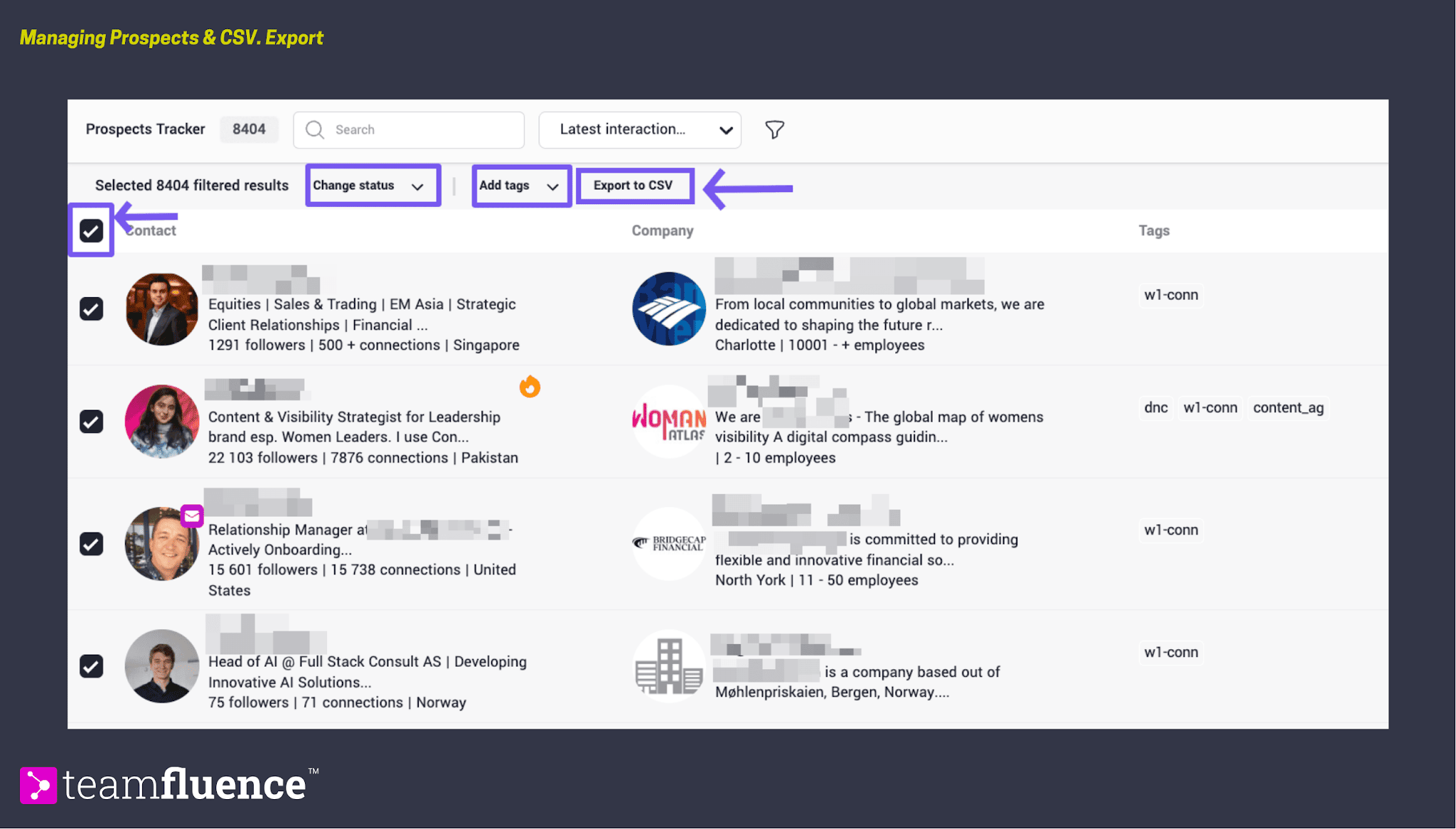 Lead Management in Teamfluence