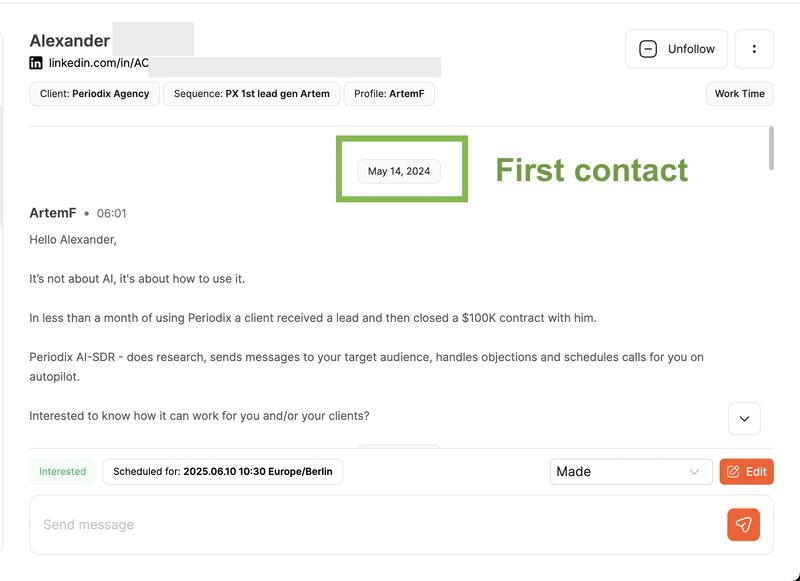 First Message