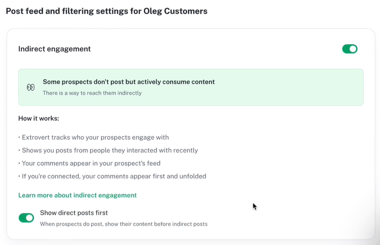 Indirect Engagement