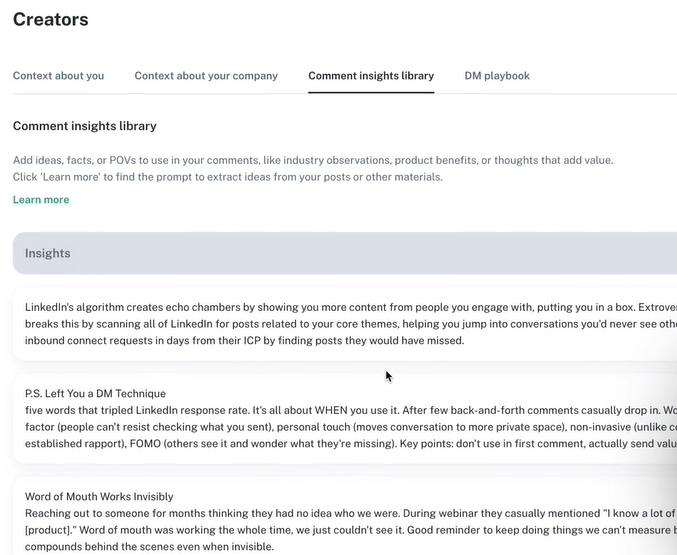 Comments Library