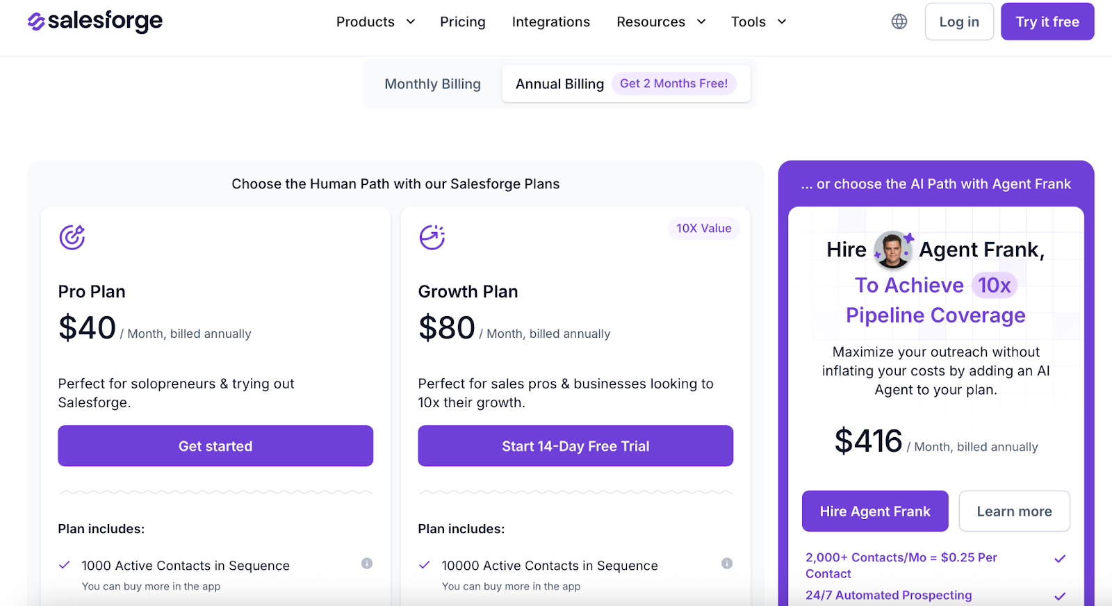 Salesforge Pricing