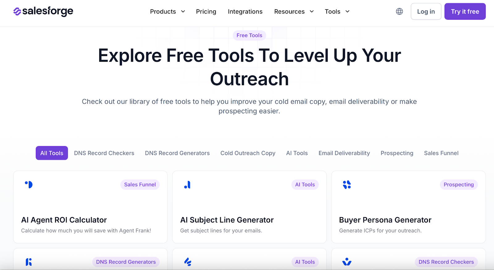 Free Deliverabilty tools in Salesforge