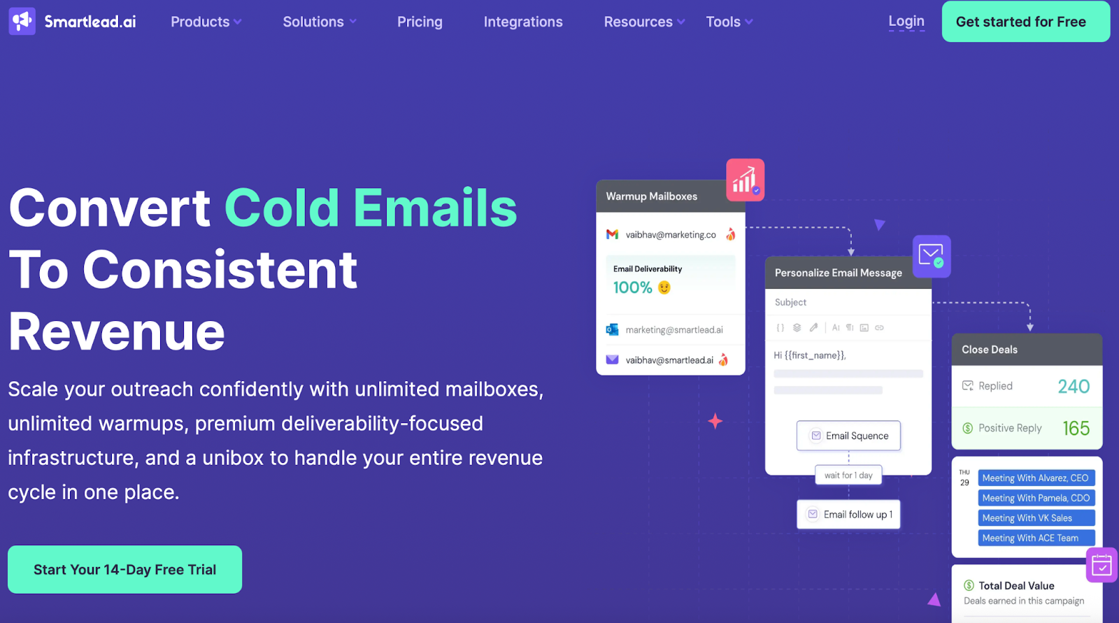 Smartlead.ai Homepage