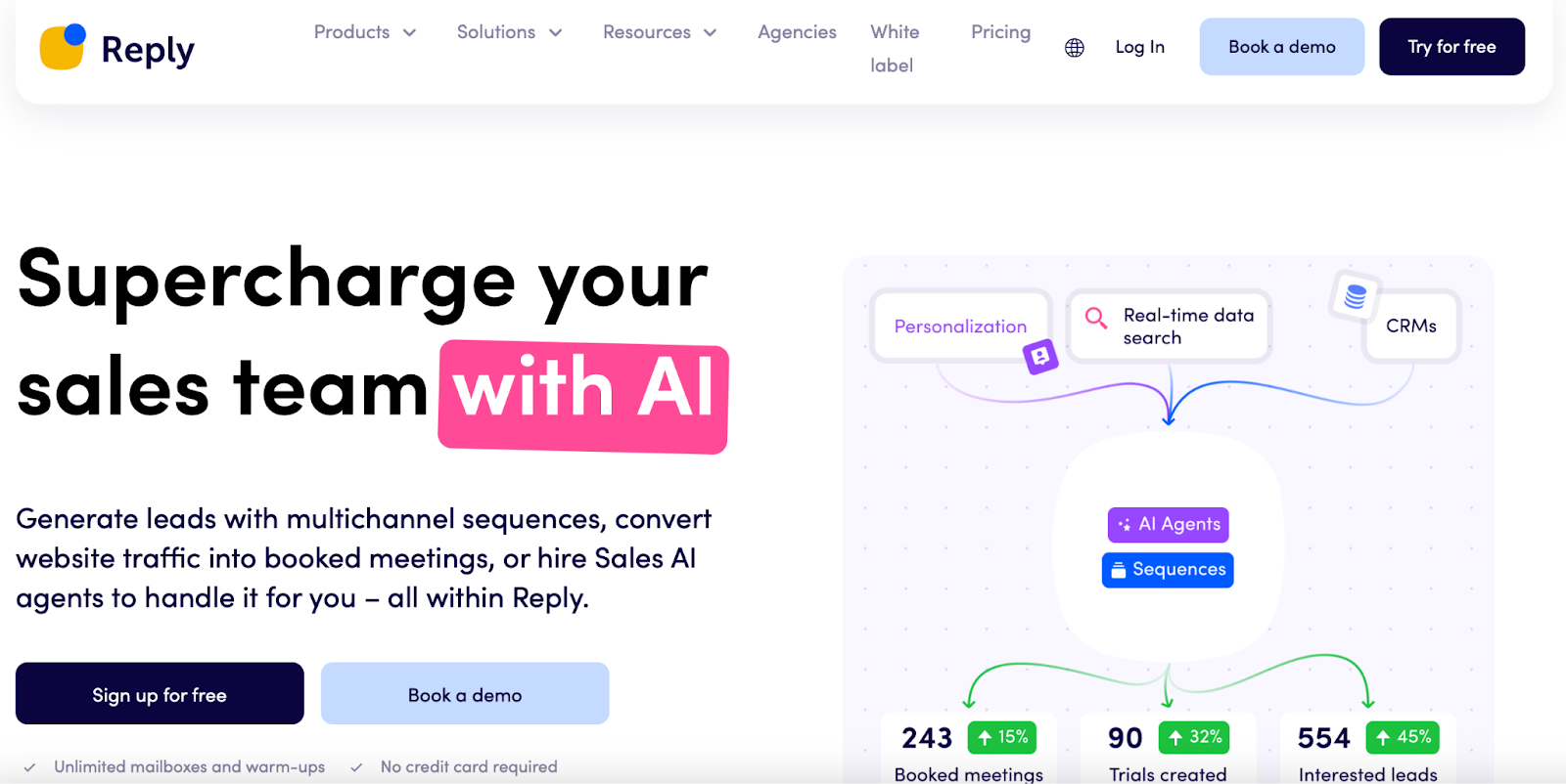 Reply.io Homepage
