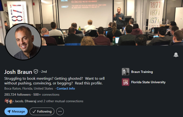 Josh Braun Linkedin
