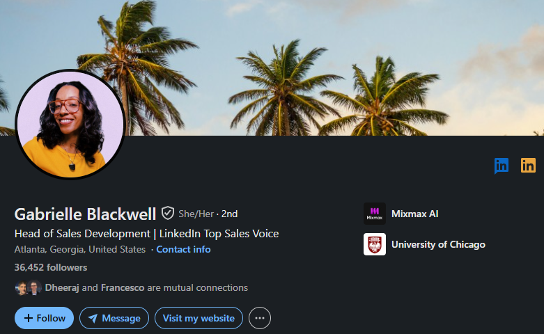 Gabrielle Blackwell LinkedIn