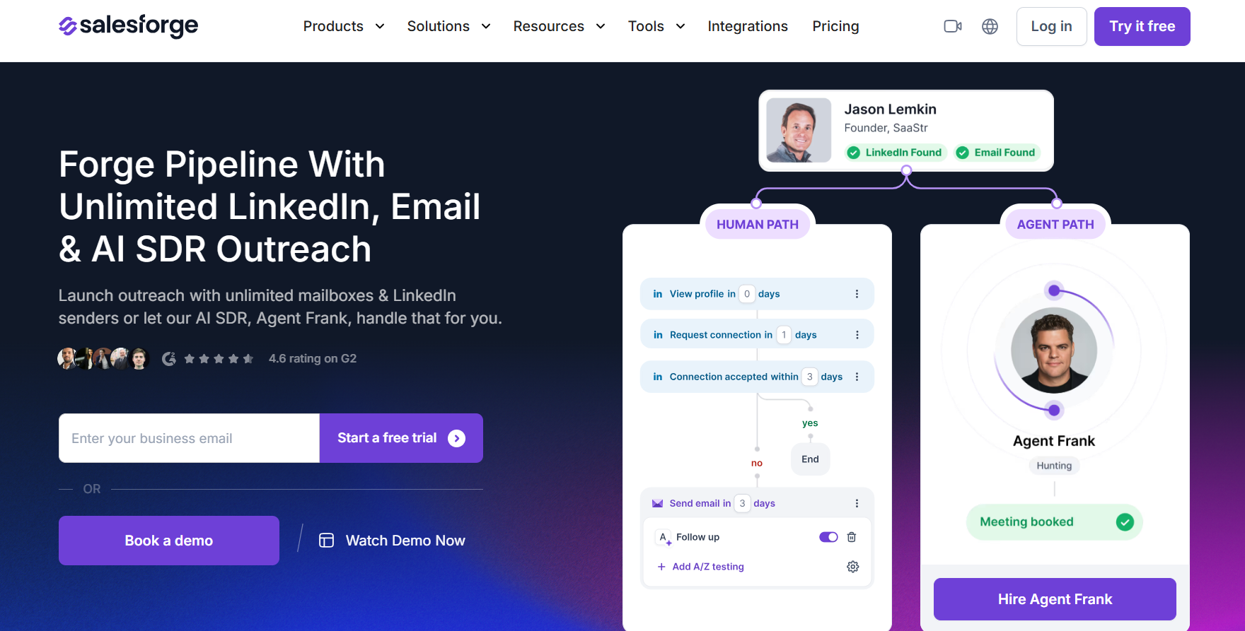 Salesforge homepage