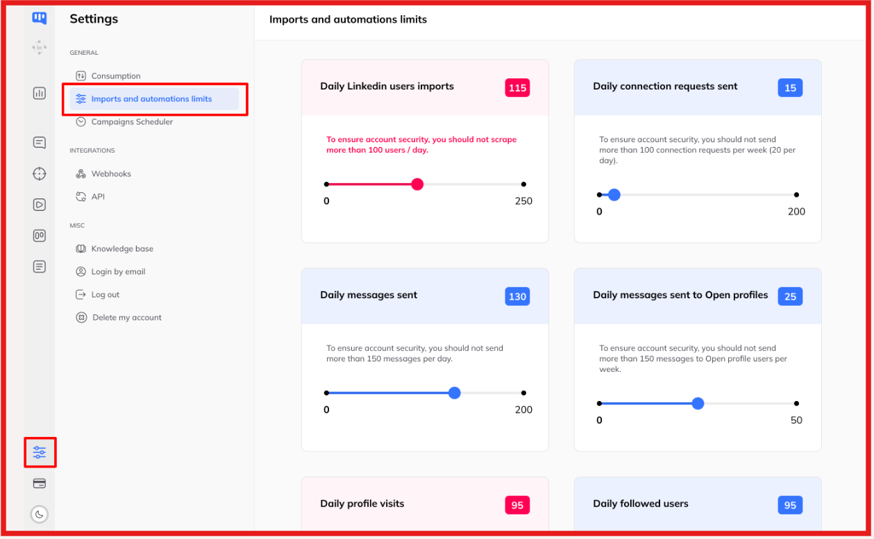 Kanbox Imports and Automation Limits on LinkedIn 