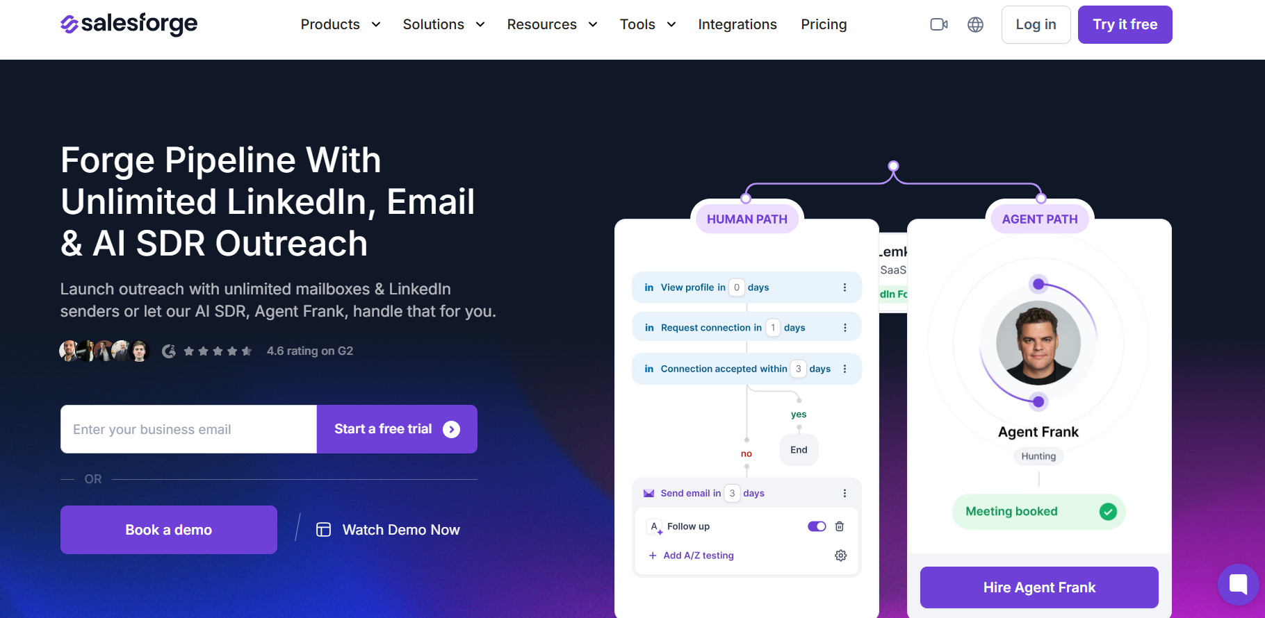 Salesforge homepage