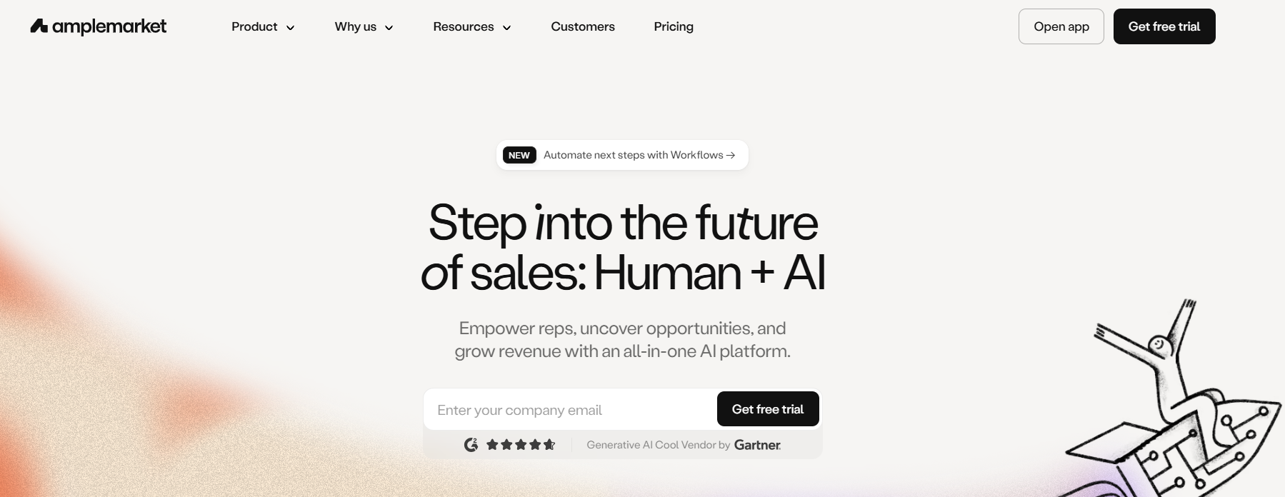 Amplemarket homepage