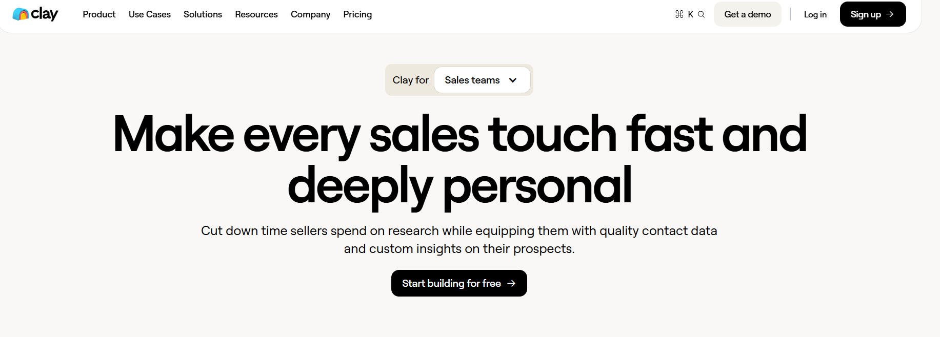 Clay homepage