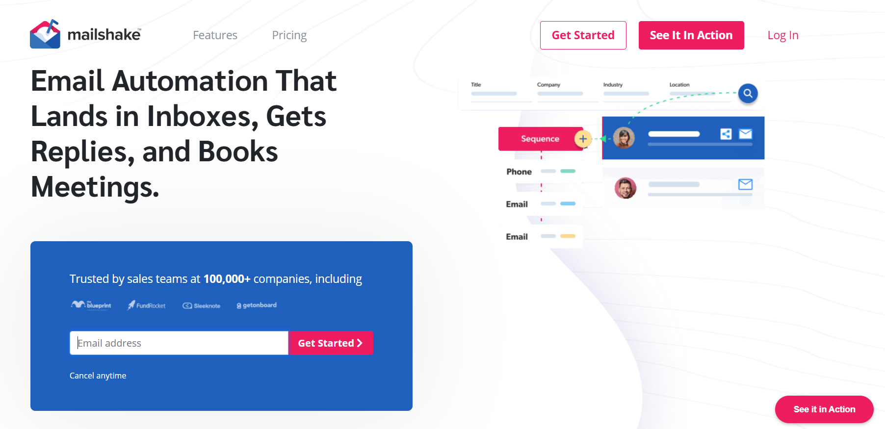 Mailshake homepage