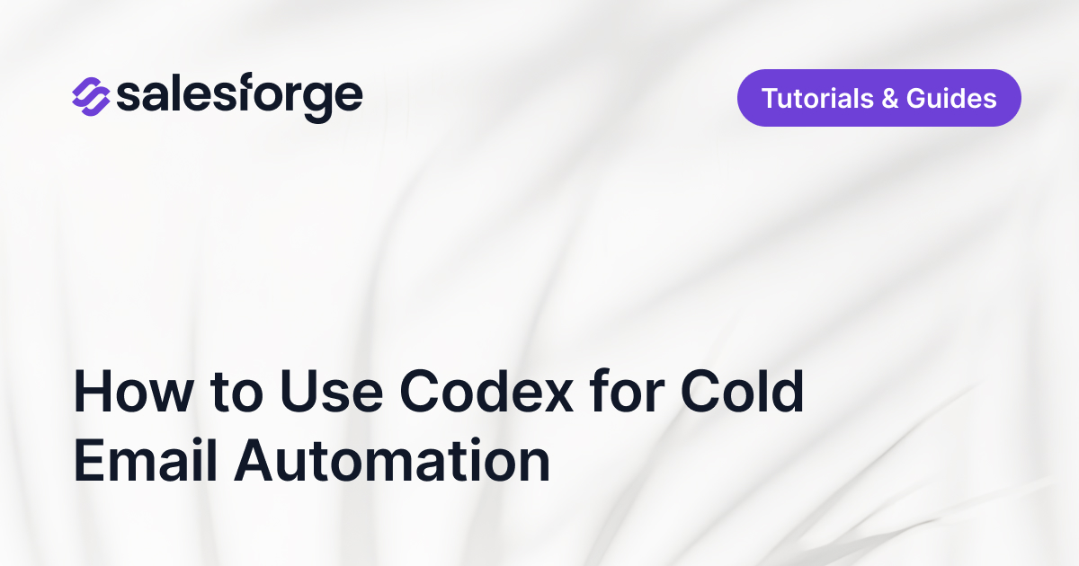 How to Use Codex for Cold Email Automation