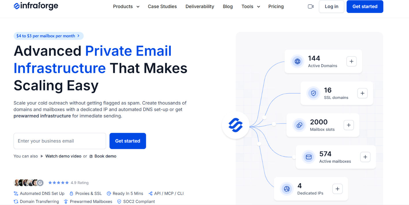 Infraforge homepage