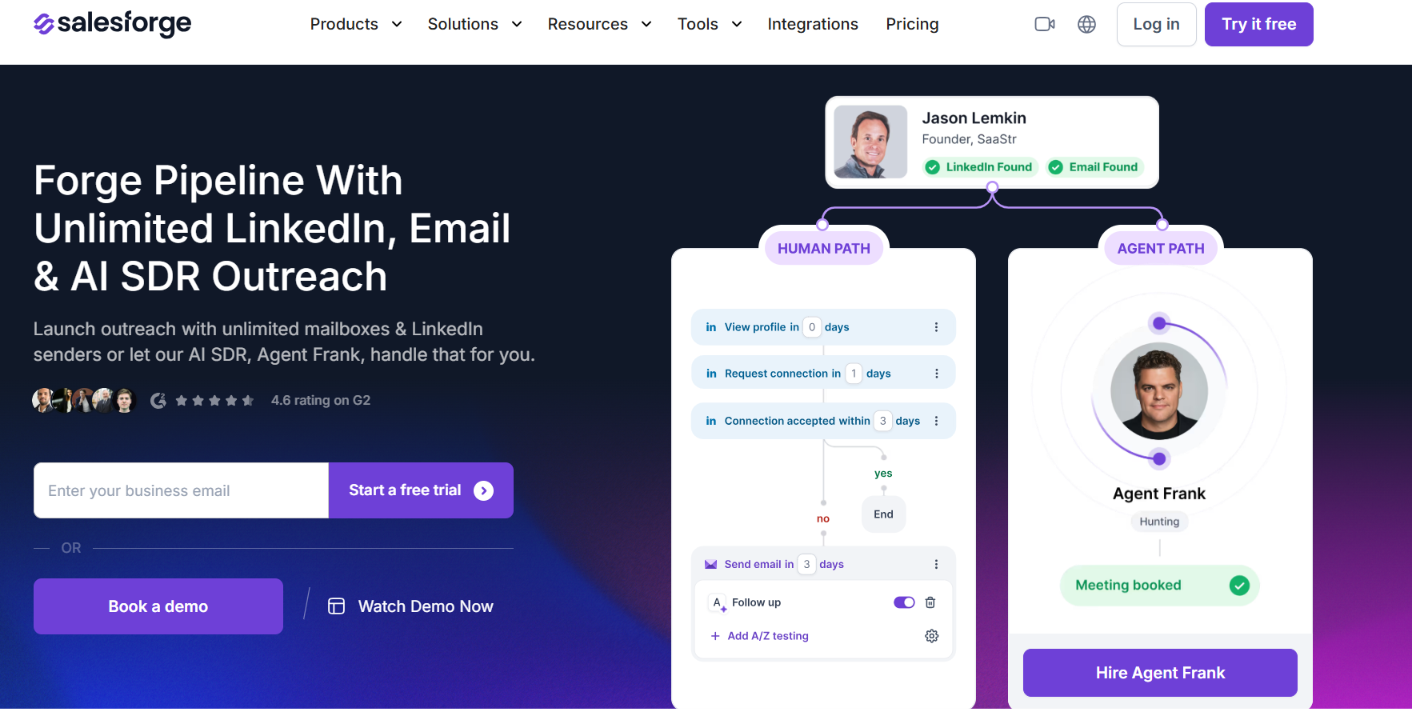 Salesforge homepage