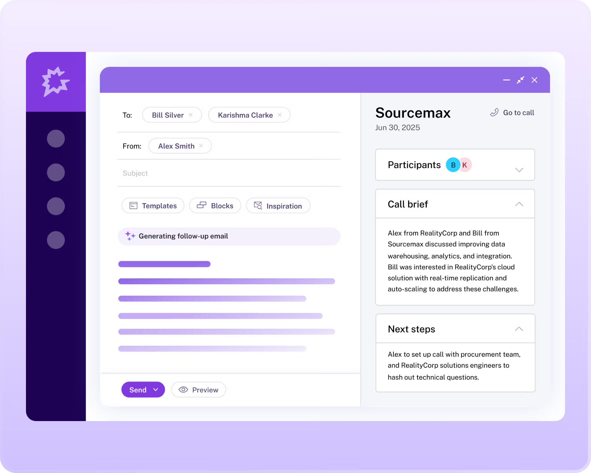 AI Composer feature by Gong Engage helps you send emails that actually get replies