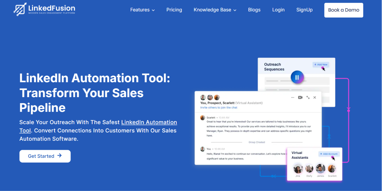 LinkedFusion homepage