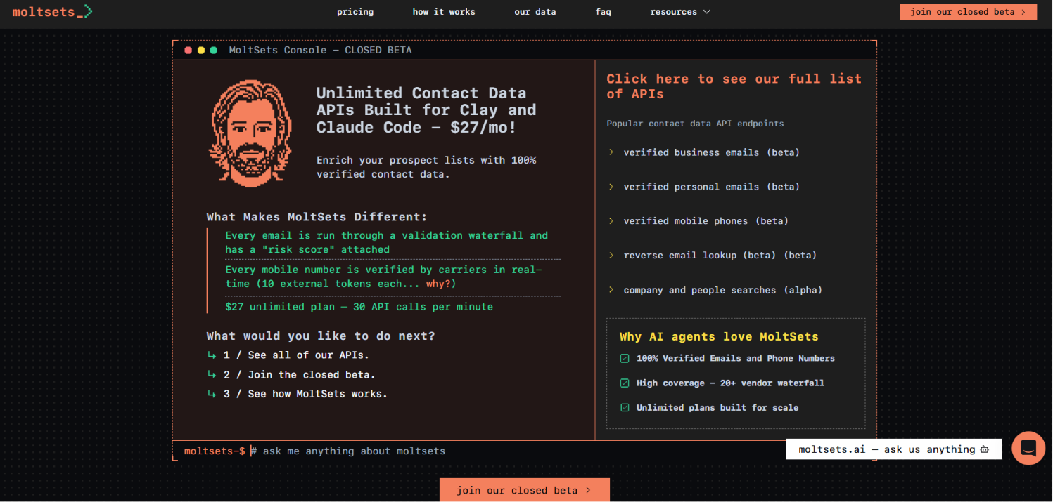 Moltsets homepage