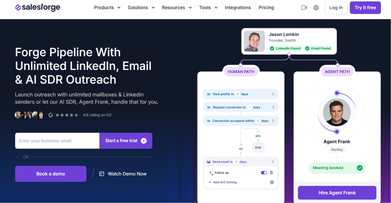 Salesforge homepage