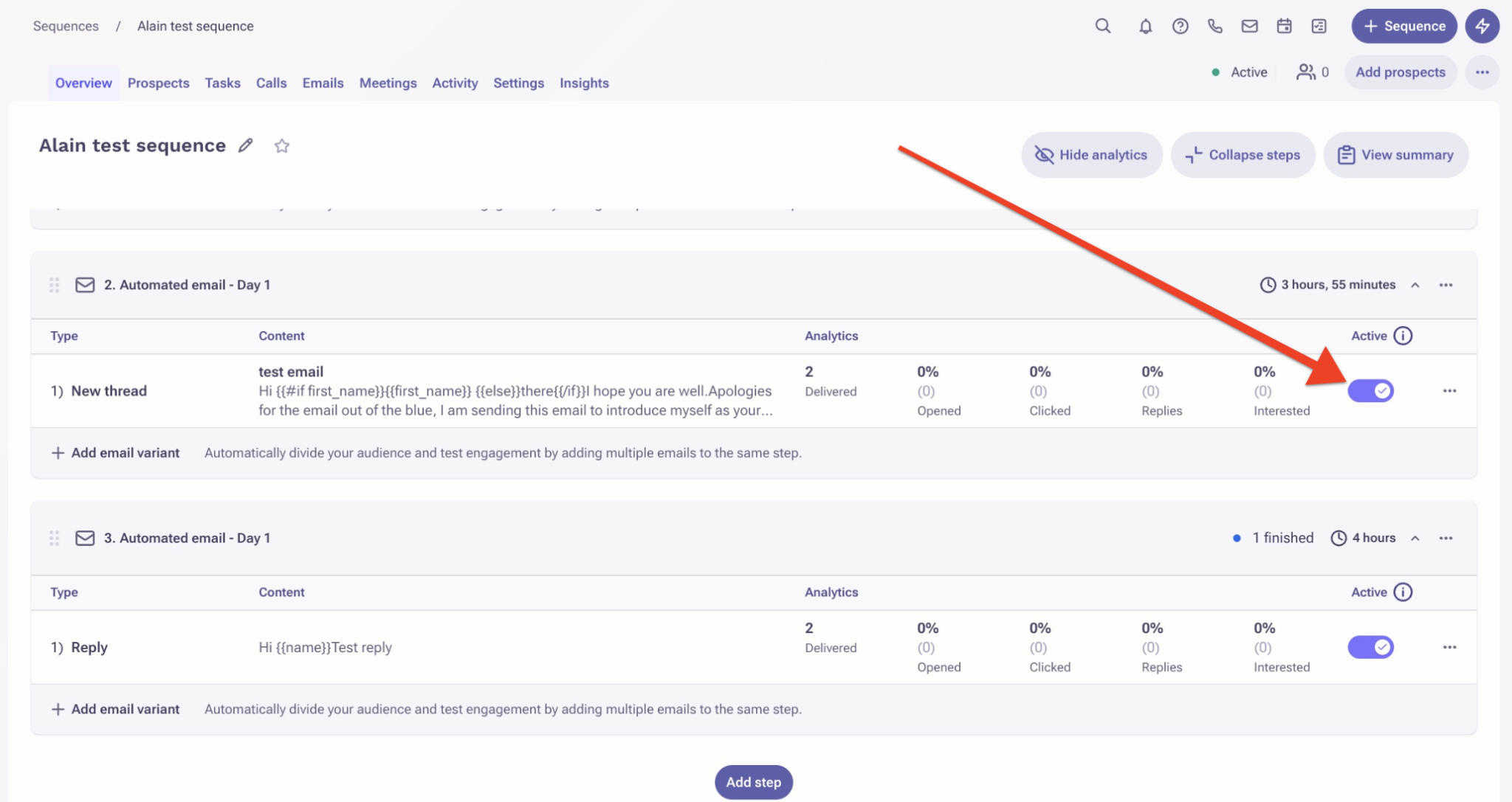 Multichannel sequence by Outreach