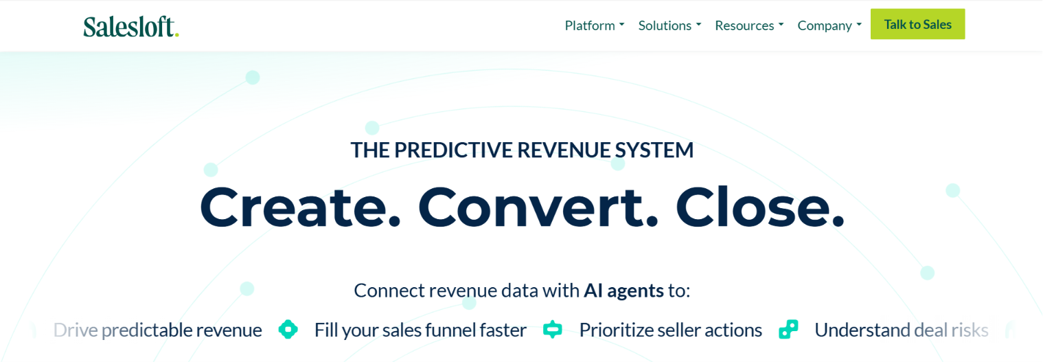 Salesloft homepage