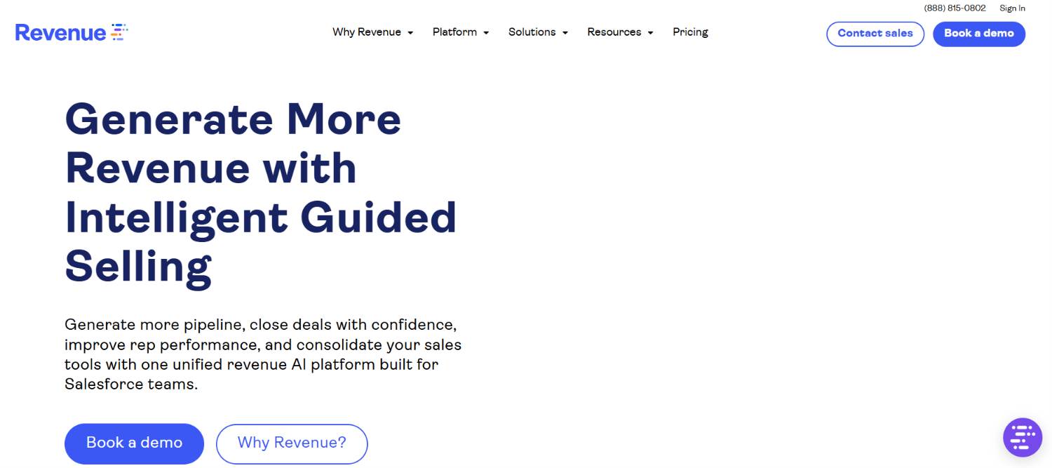 Revenue homepage‍